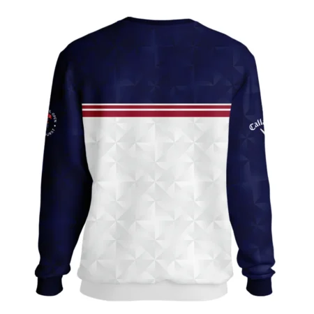 Golf Sport 124th U.S. Open Pinehurst Callaway Unisex Sweatshirt Dark Blue White Abstract Geometric Triangles All Over Print Sweatshirt