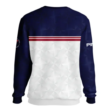 Golf Sport 124th U.S. Open Pinehurst Ping Unisex Sweatshirt Dark Blue White Abstract Geometric Triangles All Over Print Sweatshirt