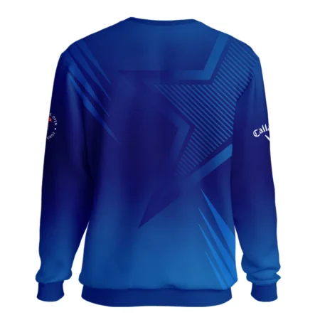 124th U.S. Open Pinehurst No.2 Callaway Unisex Sweatshirt Dark Blue Gradient Star Pattern Sweatshirt