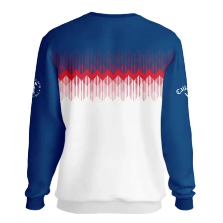 Callaway 124th U.S. Open Pinehurst Unisex Sweatshirt Blue Red Fabric Pattern Golf Sweatshirt