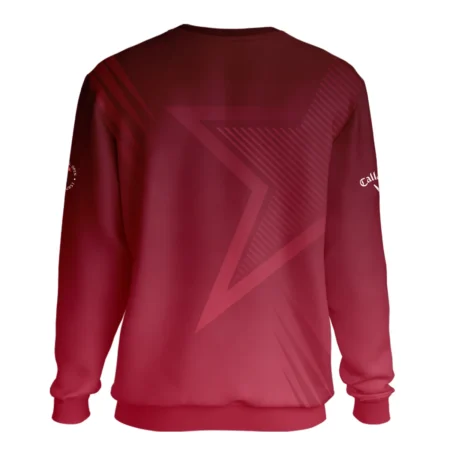 Callaway 124th U.S. Open Pinehurst Golf Sport Unisex Sweatshirt Star Gradient Red Straight Pattern Sweatshirt