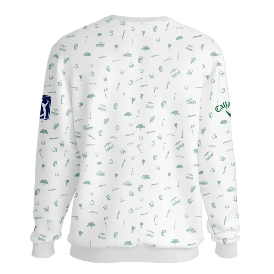 Golf Masters Tournament Callaway Unisex Sweatshirt Augusta Icons Pattern White Green Golf Sports All Over Print Sweatshirt