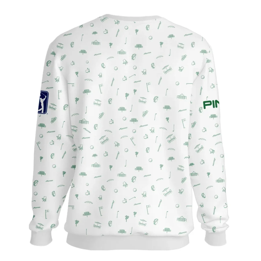 Golf Masters Tournament Ping Unisex Sweatshirt Augusta Icons Pattern White Green Golf Sports All Over Print Sweatshirt