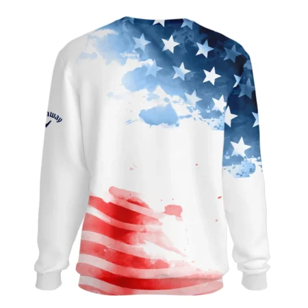 Golf 124th U.S. Open Pinehurst Callaway Unisex Sweatshirt US Flag Watercolor Golf Sports All Over Print Sweatshirt