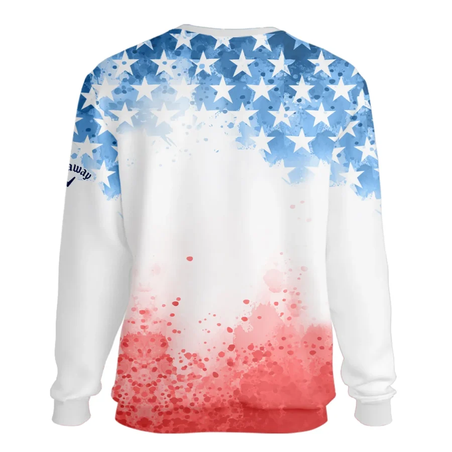 Special Version 124th U.S. Open Pinehurst Callaway Unisex Sweatshirt Watercolor Blue Red Stars Sweatshirt