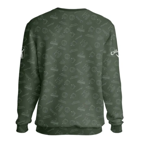 2024 Golf Pattern Masters Tournament Callaway Unisex Sweatshirt Dark Green Pattern All Over Print Sweatshirt