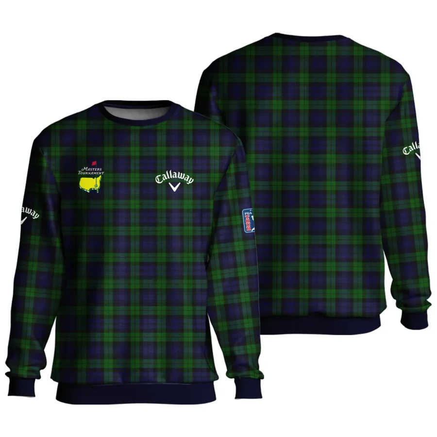 Masters Tournament Callaway Golf Unisex Sweatshirt Sports Green Purple Black Watch Tartan Plaid All Over Print Sweatshirt