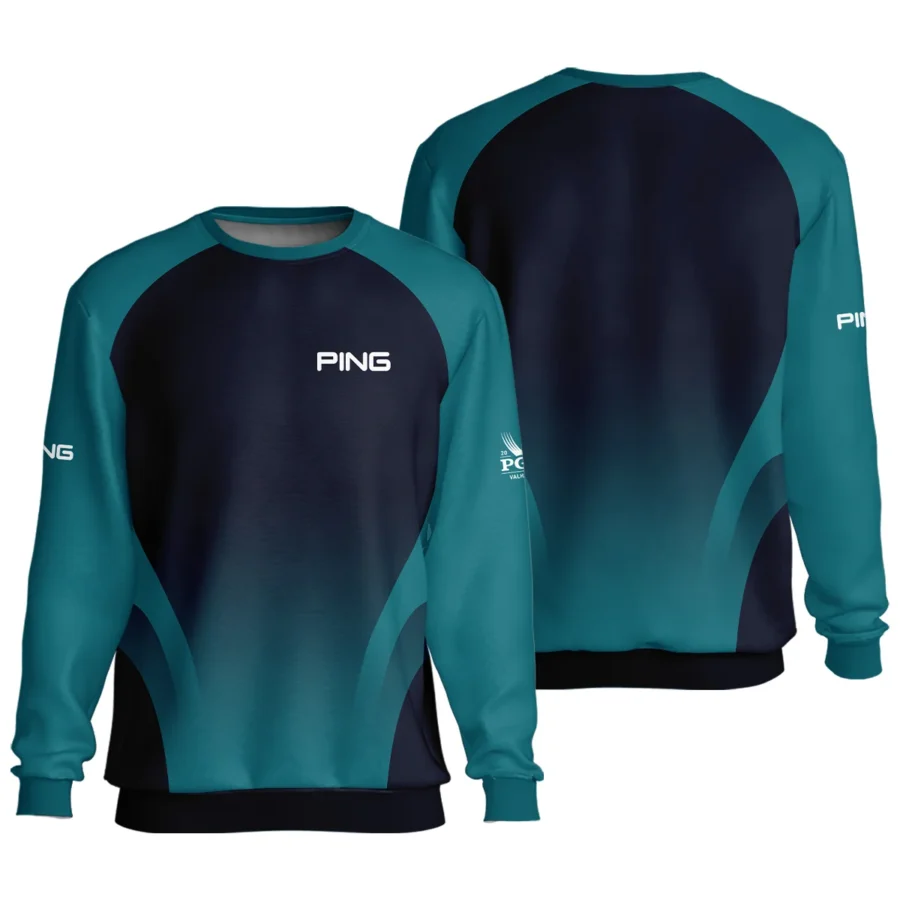 2024 PGA Championship Ping Golf Unisex Sweatshirt Dark Cyan Very Dark Blue Gradient Golf Sports All Over Print Sweatshirt