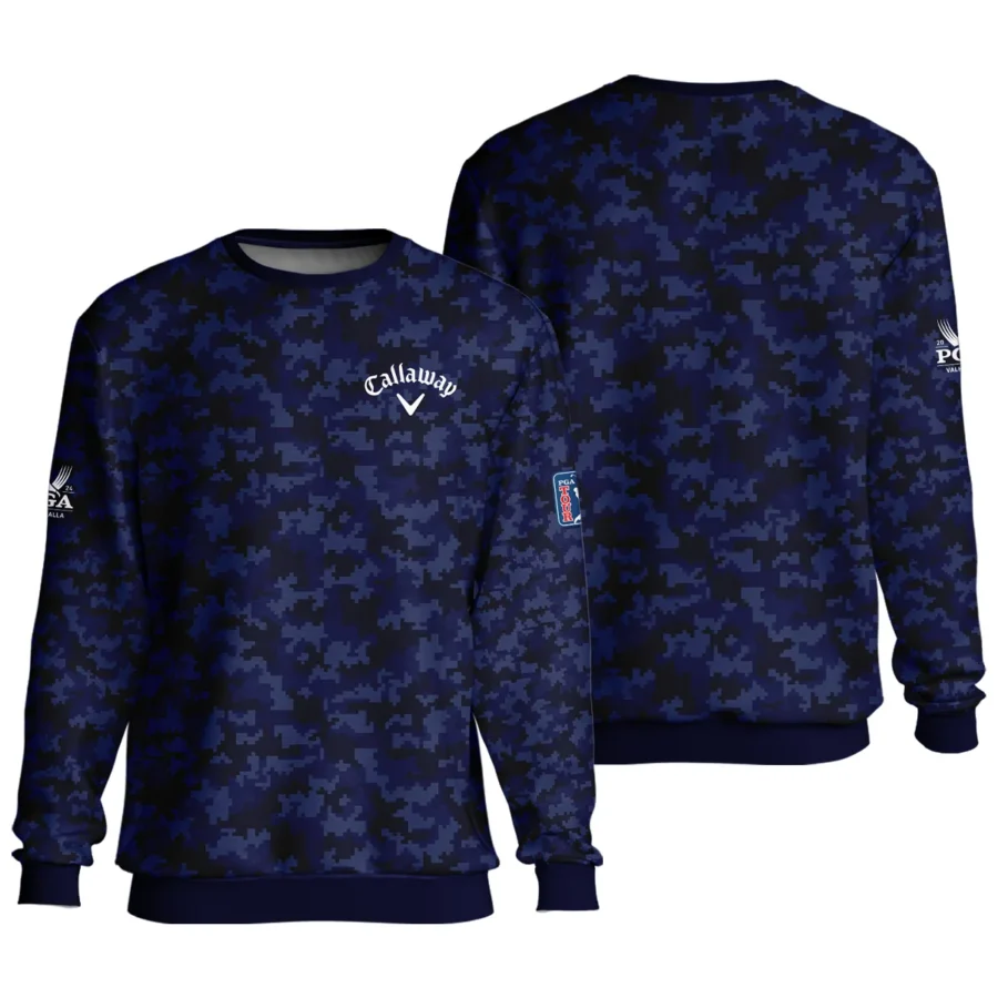 Golf 2024 PGA Championship Callaway Unisex Sweatshirt Blue Camouflage Pattern Sport All Over Print Sweatshirt