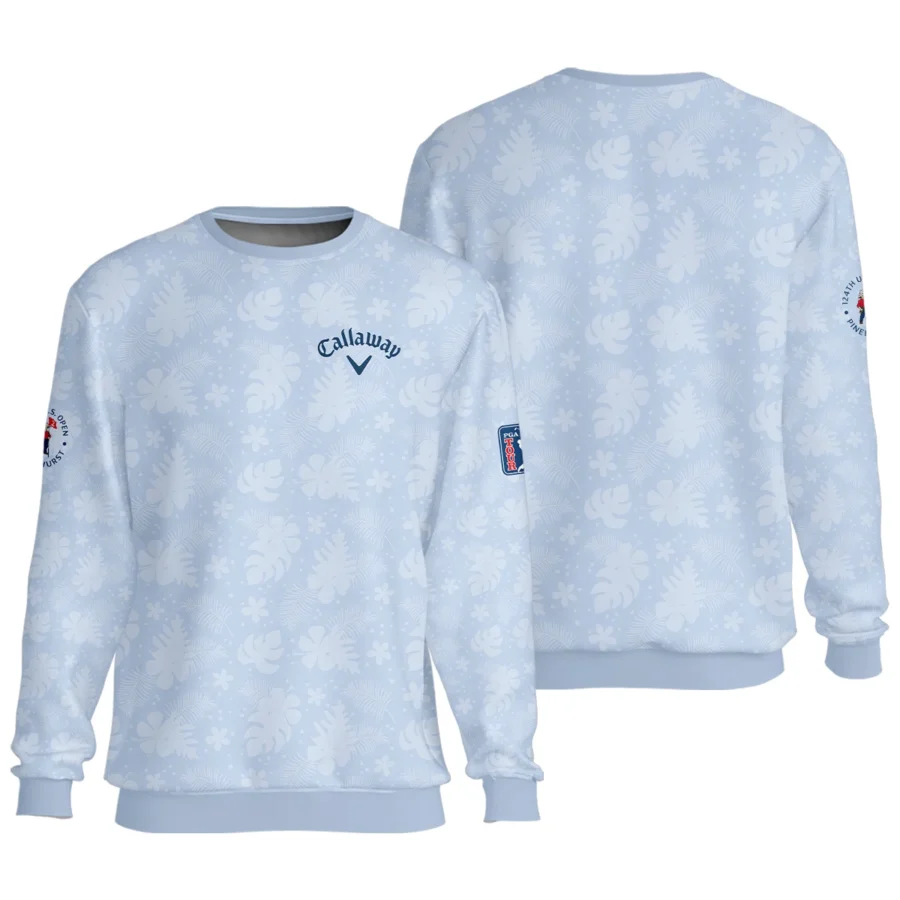 124th U.S. Open Pinehurst Callaway Golf Unisex Sweatshirt Light Blue Pastel Floral Hawaiian Pattern All Over Print Sweatshirt