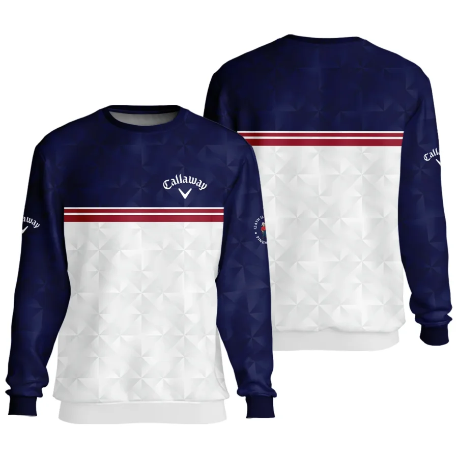 Golf Sport 124th U.S. Open Pinehurst Callaway Unisex Sweatshirt Dark Blue White Abstract Geometric Triangles All Over Print Sweatshirt