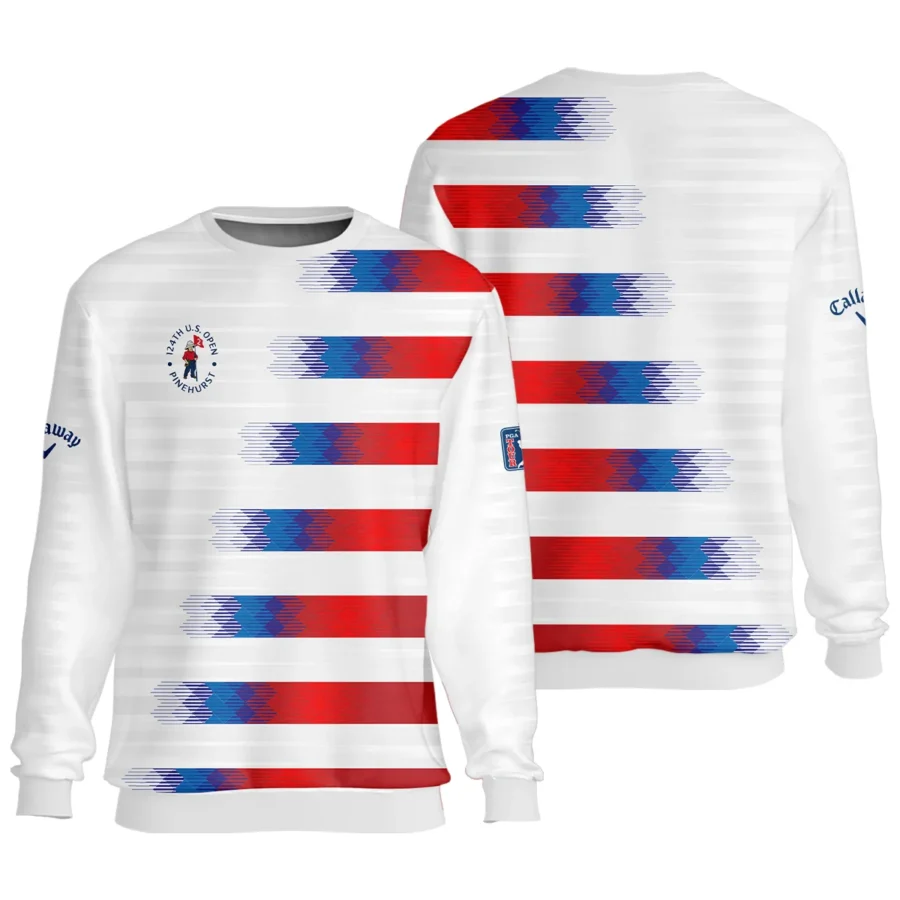 Callaway 124th U.S. Open Pinehurst Golf Sport Unisex Sweatshirt Blue Red White Abstract All Over Print Sweatshirt