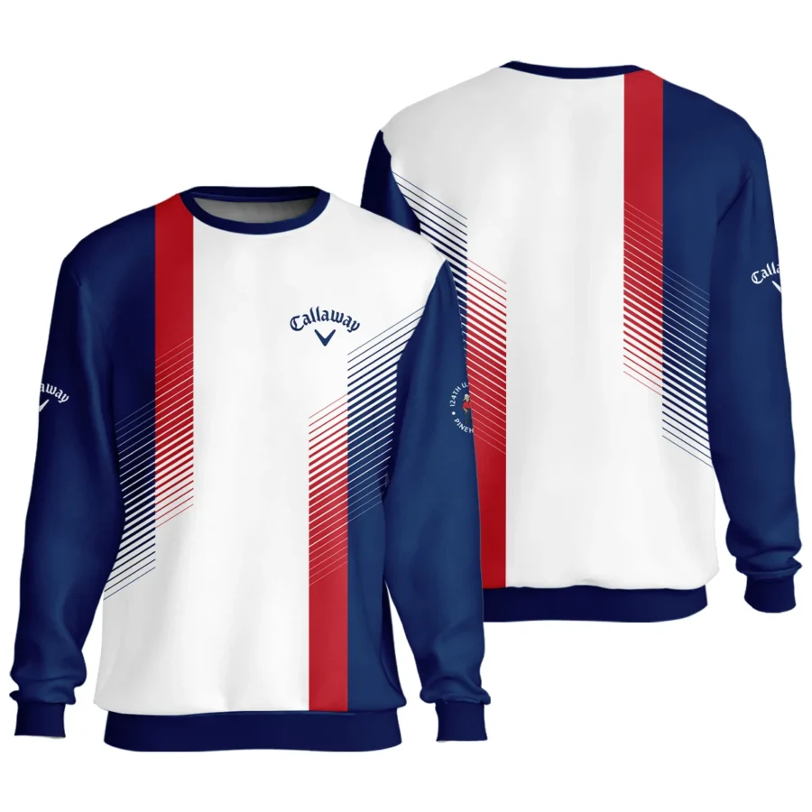 Sport Callaway 124th U.S. Open Pinehurst Golf Unisex Sweatshirt Blue Red Striped Pattern White All Over Print Sweatshirt