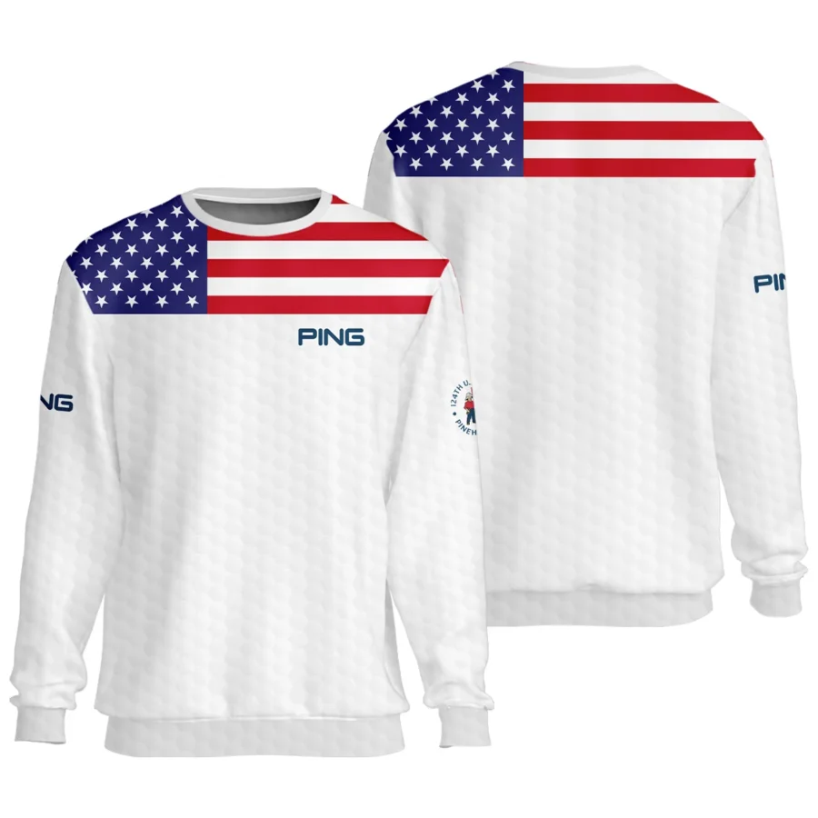 Ping 124th U.S. Open Pinehurst Unisex Sweatshirt USA Flag Golf Pattern All Over Print Sweatshirt