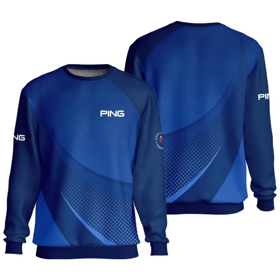 Ping 124th U.S. Open Pinehurst Golf Sport Unisex Sweatshirt Dark Blue Gradient Halftone Pattern All Over Print Sweatshirt