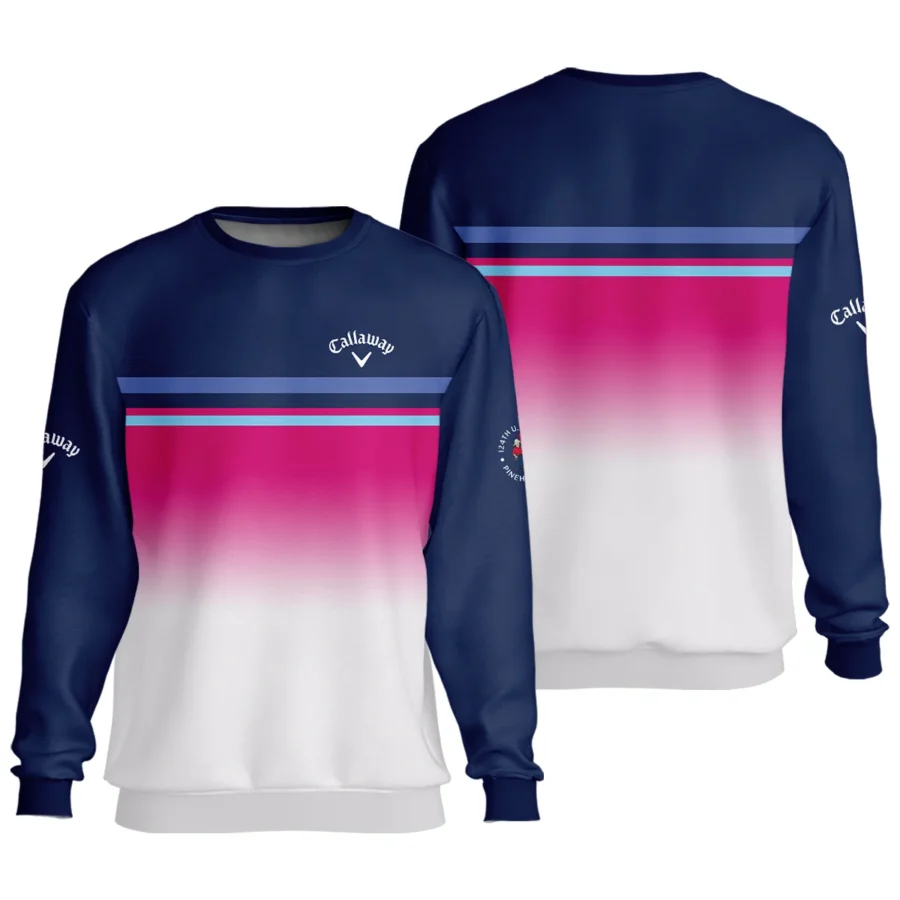 Sport Callaway 124th U.S. Open Pinehurst Unisex Sweatshirt White Strong Pink Very Dark Blue Pattern  All Over Print Sweatshirt