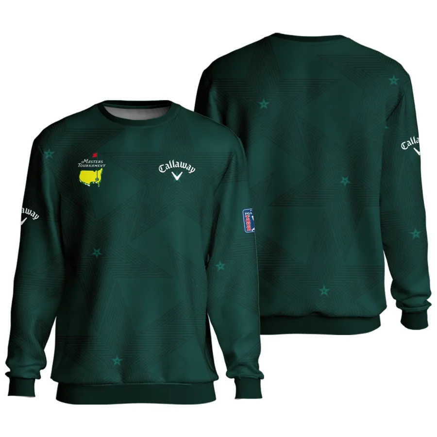 Golf Masters Tournament Callaway Unisex Sweatshirt Stars Dark Green Golf Sports All Over Print Sweatshirt