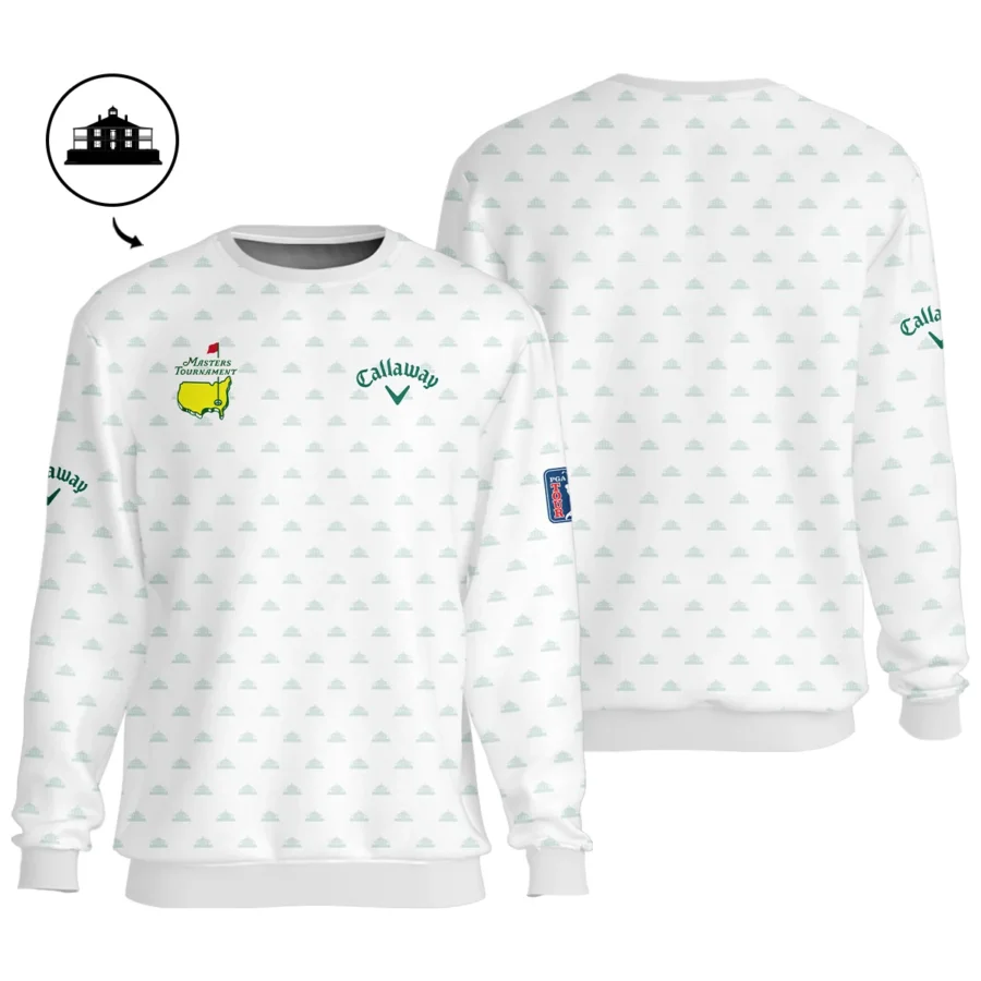 Golf Masters Tournament Callaway Unisex Sweatshirt Cup Pattern White Green Golf Sports All Over Print Sweatshirt