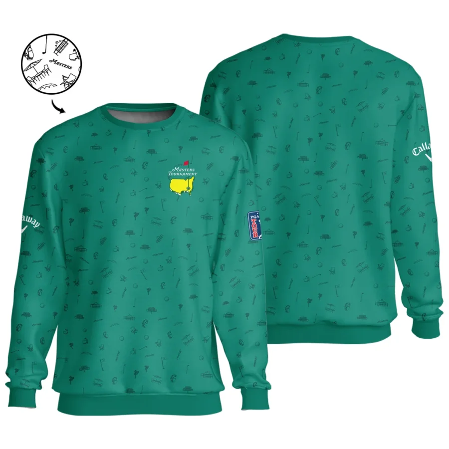 Golf Masters Tournament Callaway Unisex Sweatshirt Augusta Icons Pattern Green Golf Sports All Over Print Sweatshirt