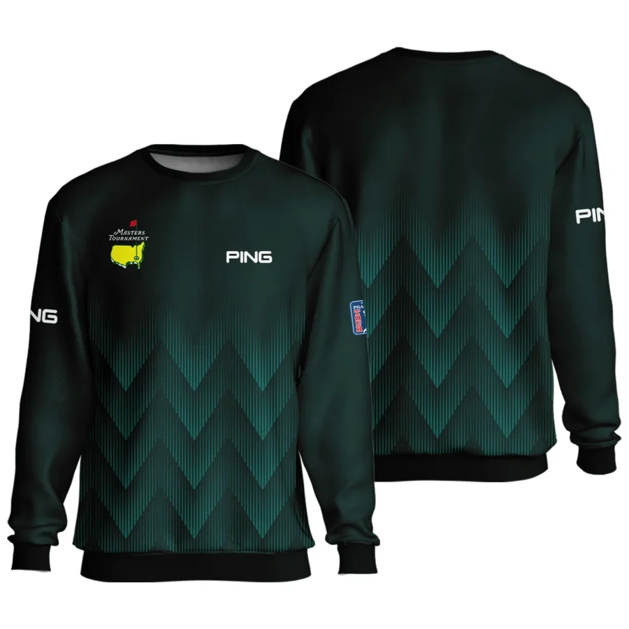 Masters Tournament Golf Ping Unisex Sweatshirt Zigzag Pattern Dark Green Golf Sports All Over Print Sweatshirt