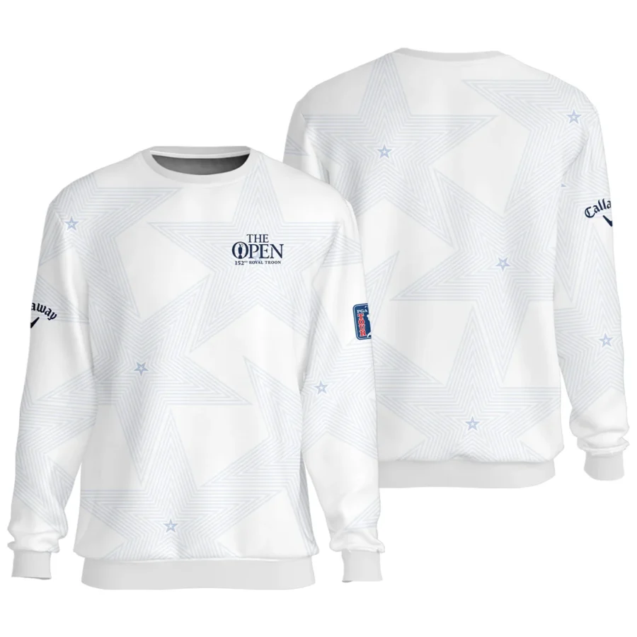 152nd The Open Championship Golf Callaway Unisex Sweatshirt Stars White Navy Golf Sports All Over Print Sweatshirt