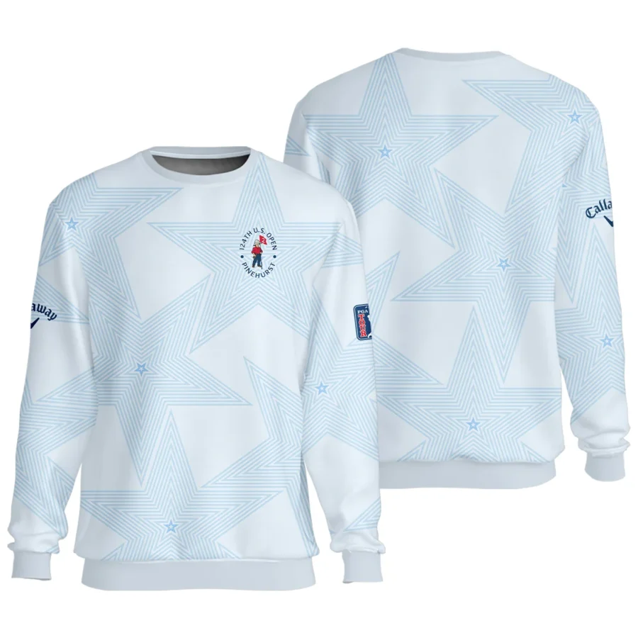 Golf 124th U.S. Open Pinehurst Callaway Unisex Sweatshirt Stars Light Blue Golf Sports All Over Print Sweatshirt