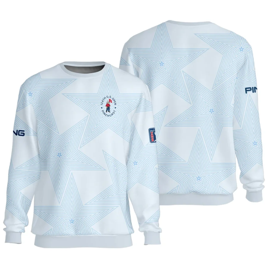 Golf 124th U.S. Open Pinehurst Ping Unisex Sweatshirt Stars Light Blue Golf Sports All Over Print Sweatshirt