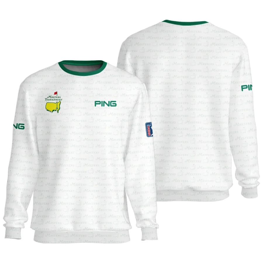 Pattern Masters Tournament Ping Unisex Sweatshirt White Green Sport Love Clothing Sweatshirt