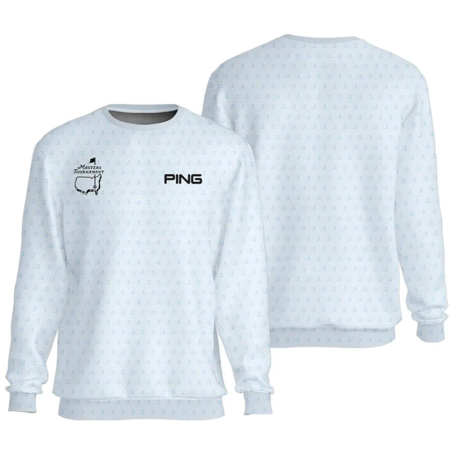 Pattern Masters Tournament Ping Unisex Sweatshirt White Light Blue Color Pattern Logo  Sweatshirt