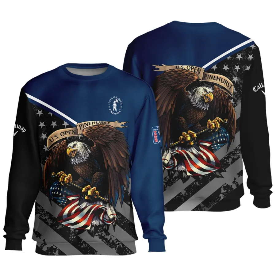 Special Version 124th U.S. Open Pinehurst Callaway Unisex Sweatshirt Color Blue Eagle USA  Sweatshirt