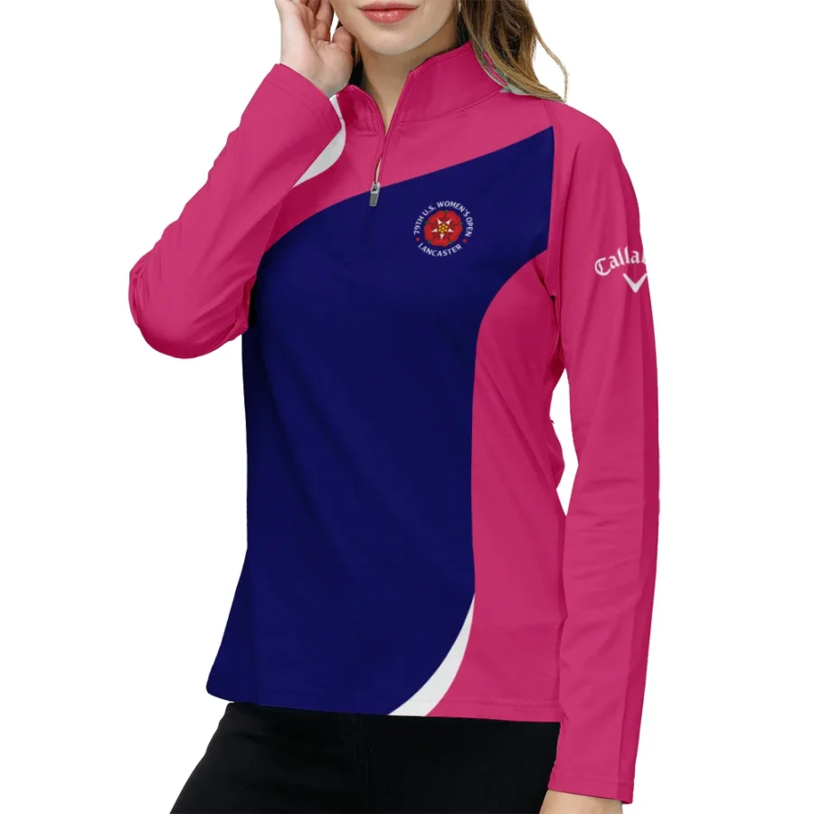 Golf Sport 79th U.S. Women’s Open Lancaster Callaway Quarter-Zip Jacket Navy Mix Pink All Over Print Quarter-Zip Jacket