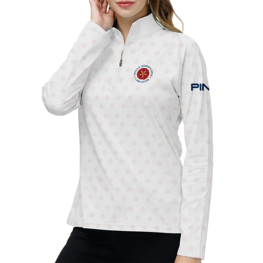 Golf Pattern 79th U.S. Women’s Open Lancaster Ping Quarter-Zip Jacket White Color All Over Print Quarter-Zip Jacket