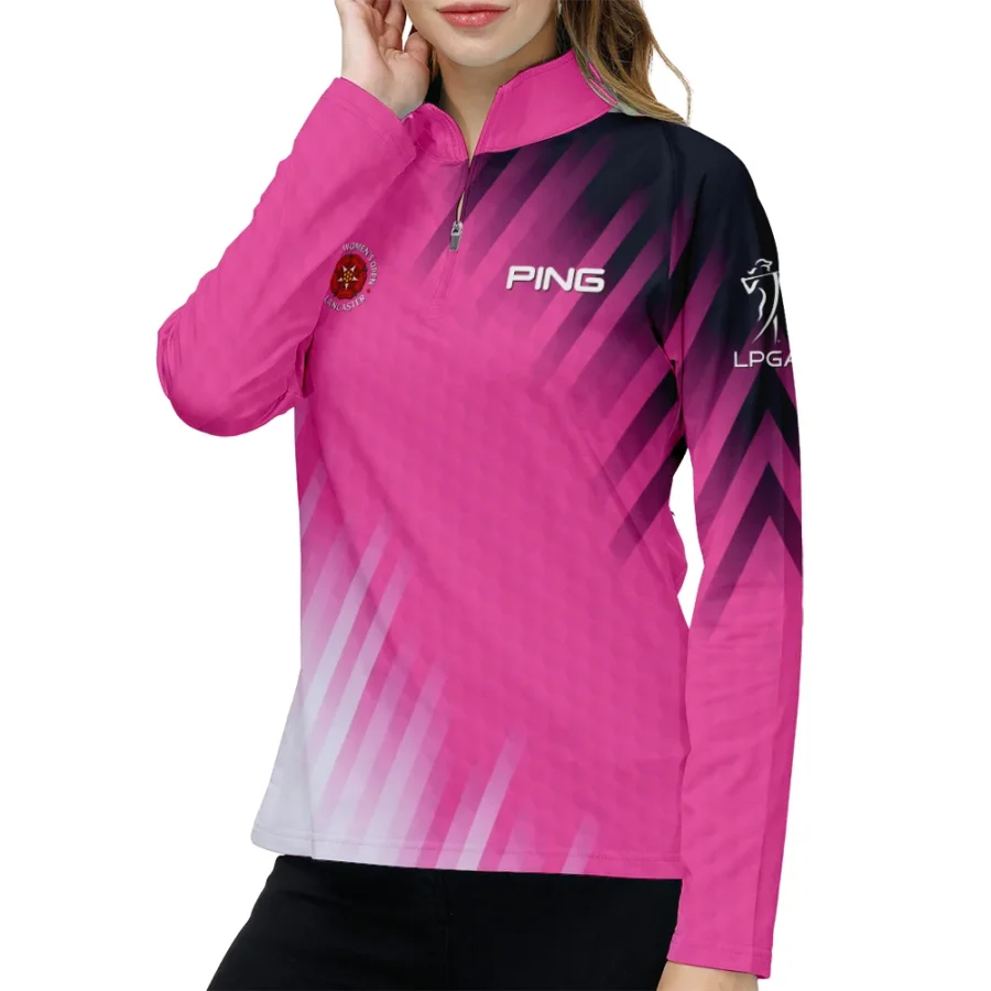 Golf 79th U.S. Women’s Open Lancaster Ping Quarter-Zip Jacket Pink Color All Over Print Quarter-Zip Jacket