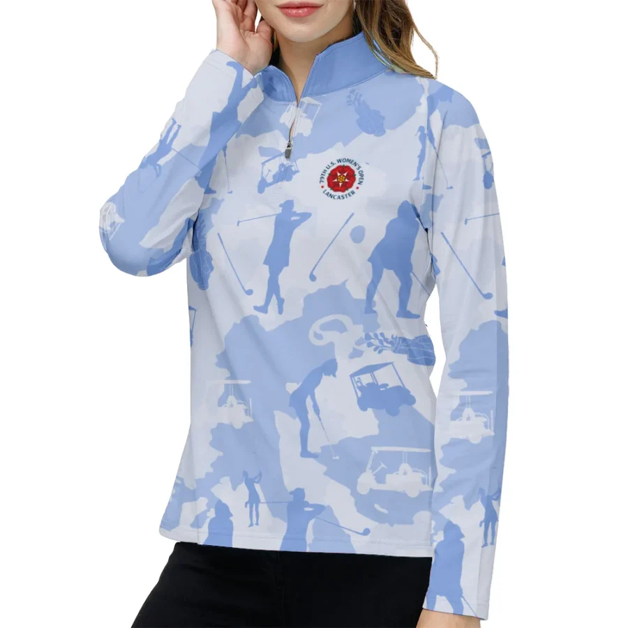 Camo Blue Color 79th U.S. Women’s Open Lancaster Callaway Quarter-Zip Jacket Golf Sport All Over Print Quarter-Zip Jacket