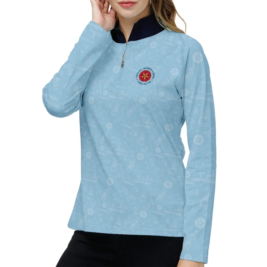 Golf Pattern Blue 79th U.S. Women’s Open Lancaster Ping Quarter-Zip Jacket Golf Sport All Over Print Quarter-Zip Jacket