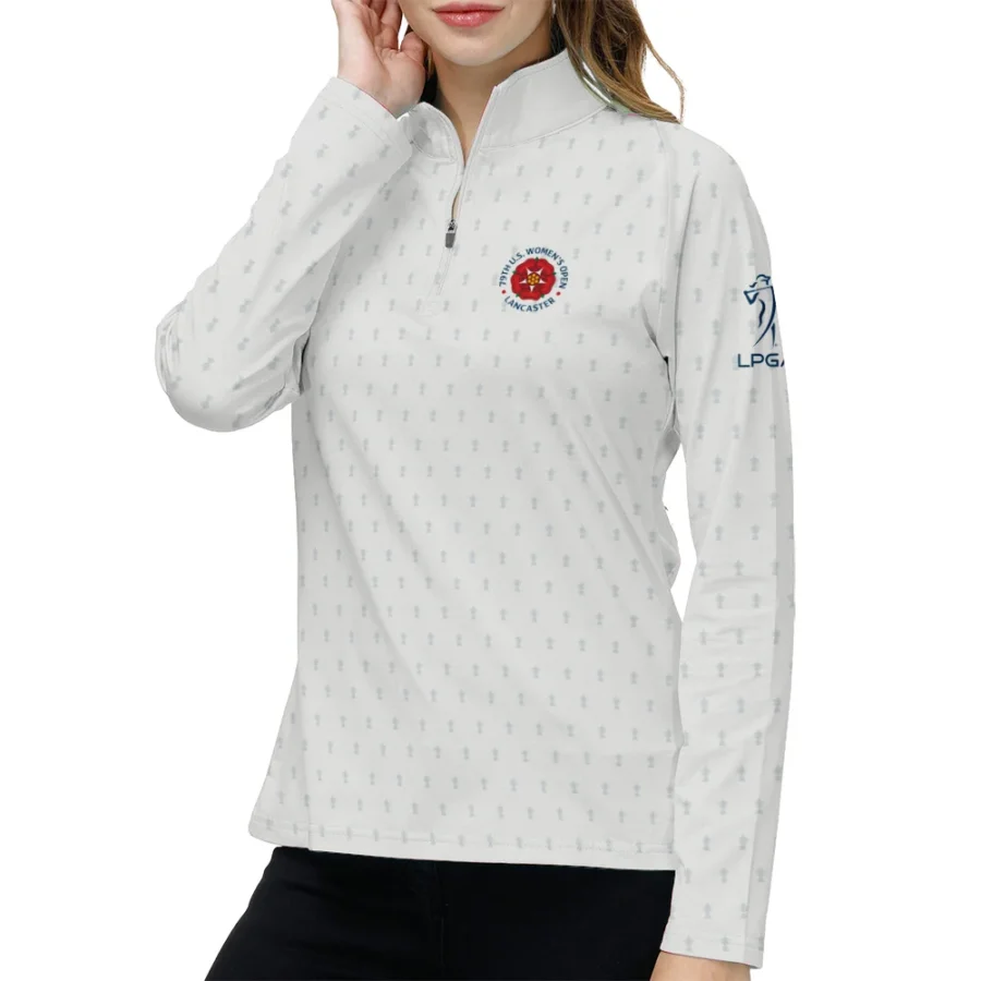 Golf Pattern Cup 79th U.S. Women’s Open Lancaster Ping Quarter-Zip Jacket Golf Sport White All Over Print Quarter-Zip Jacket