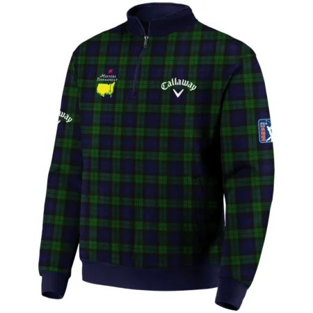 Masters Tournament Callaway Golf Quarter-Zip Jacket Sports Green Purple Black Watch Tartan Plaid All Over Print Quarter-Zip Jacket