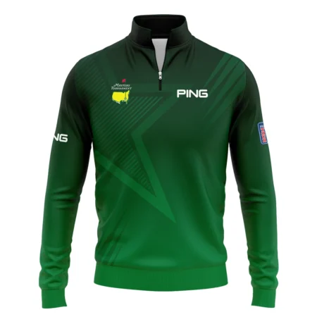 Ping Masters Tournament Quarter-Zip Jacket Dark Green Gradient Star Pattern Golf Sports Quarter-Zip Jacket