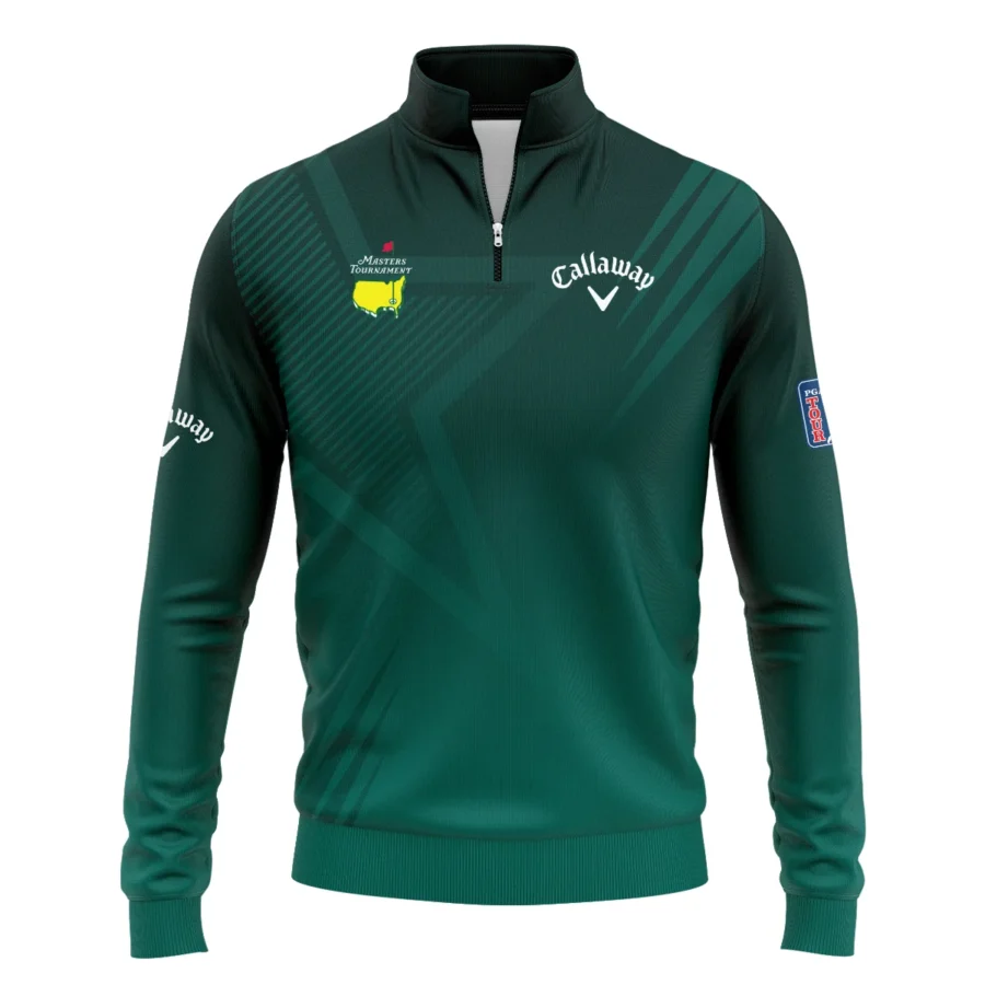 Sports Callaway Masters Tournament Quarter-Zip Jacket Star Pattern Dark Green Gradient Golf Quarter-Zip Jacket