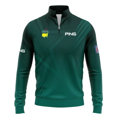 Sports Ping Masters Tournament Quarter-Zip Jacket Star Pattern Dark Green Gradient Golf Quarter-Zip Jacket