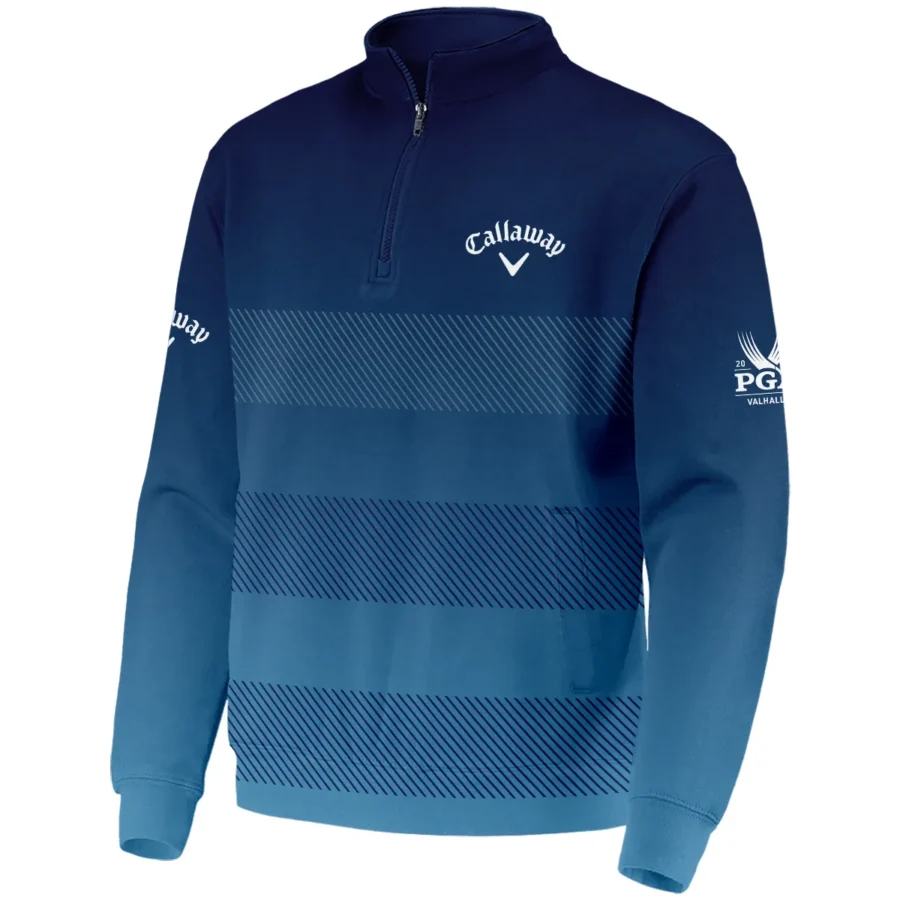 2024 PGA Championship Callaway Quarter-Zip Jacket Dark Blue Gradient Pattern All Over Print Quarter-Zip Jacket