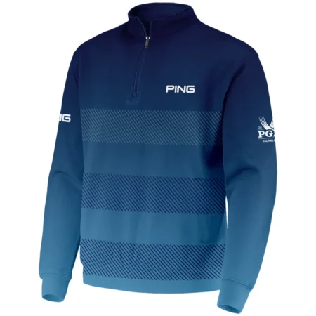 2024 PGA Championship Ping Quarter-Zip Jacket Dark Blue Gradient Pattern All Over Print Quarter-Zip Jacket