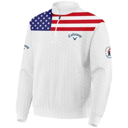 Callaway 124th U.S. Open Pinehurst Quarter-Zip Jacket USA Flag Golf Pattern All Over Print Quarter-Zip Jacket