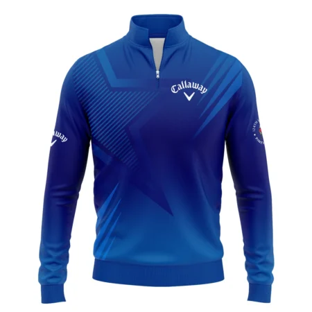 124th U.S. Open Pinehurst No.2 Callaway Quarter-Zip Jacket Dark Blue Gradient Star Pattern Quarter-Zip Jacket