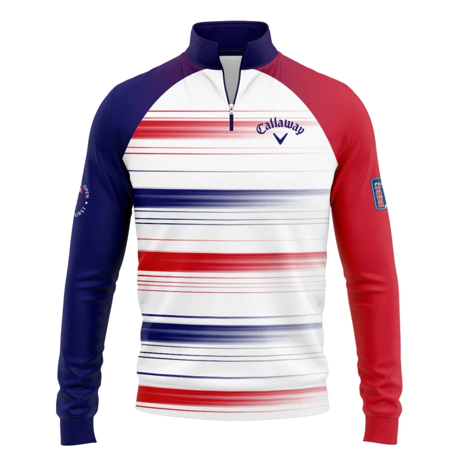 Sport Callaway 124th U.S. Open Pinehurst Quarter-Zip Jacket Straight Lines Blue Red Quarter-Zip Jacket