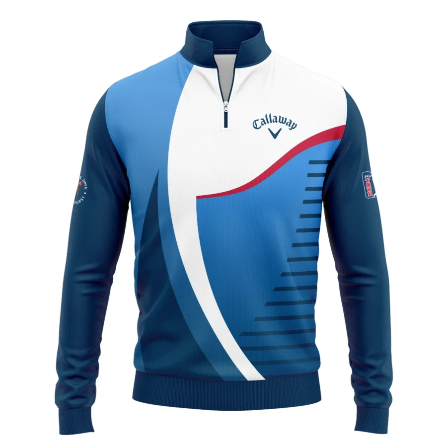 124th U.S. Open Pinehurst Golf Sport Callaway Quarter-Zip Jacket Blue Gradient Red Straight Quarter-Zip Jacket