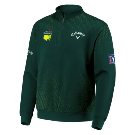 Golf Sport Masters Tournament Callaway Quarter-Zip Jacket Sports Dinamond Shape Dark Green Quarter-Zip Jacket