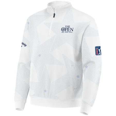 152nd The Open Championship Golf Callaway Quarter-Zip Jacket Stars White Navy Golf Sports All Over Print Quarter-Zip Jacket