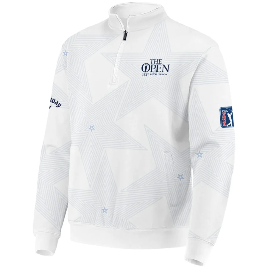 152nd The Open Championship Golf Callaway Quarter-Zip Jacket Stars White Navy Golf Sports All Over Print Quarter-Zip Jacket