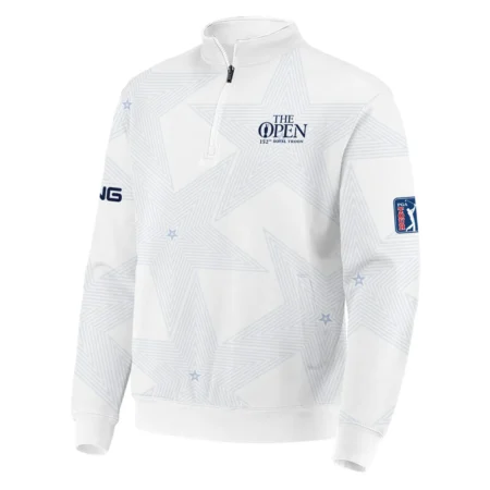 The 152nd Open Championship Golf Sport Ping Quarter-Zip Jacket Sports Star Sripe White Navy Quarter-Zip Jacket